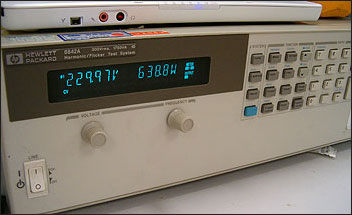 HP/Agilent 6842A Harmonic Flicker Test System - The coolest mains simulator and watt meter FSP could find me