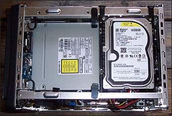 Hard disk and optical, from the top