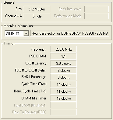 Memory timings